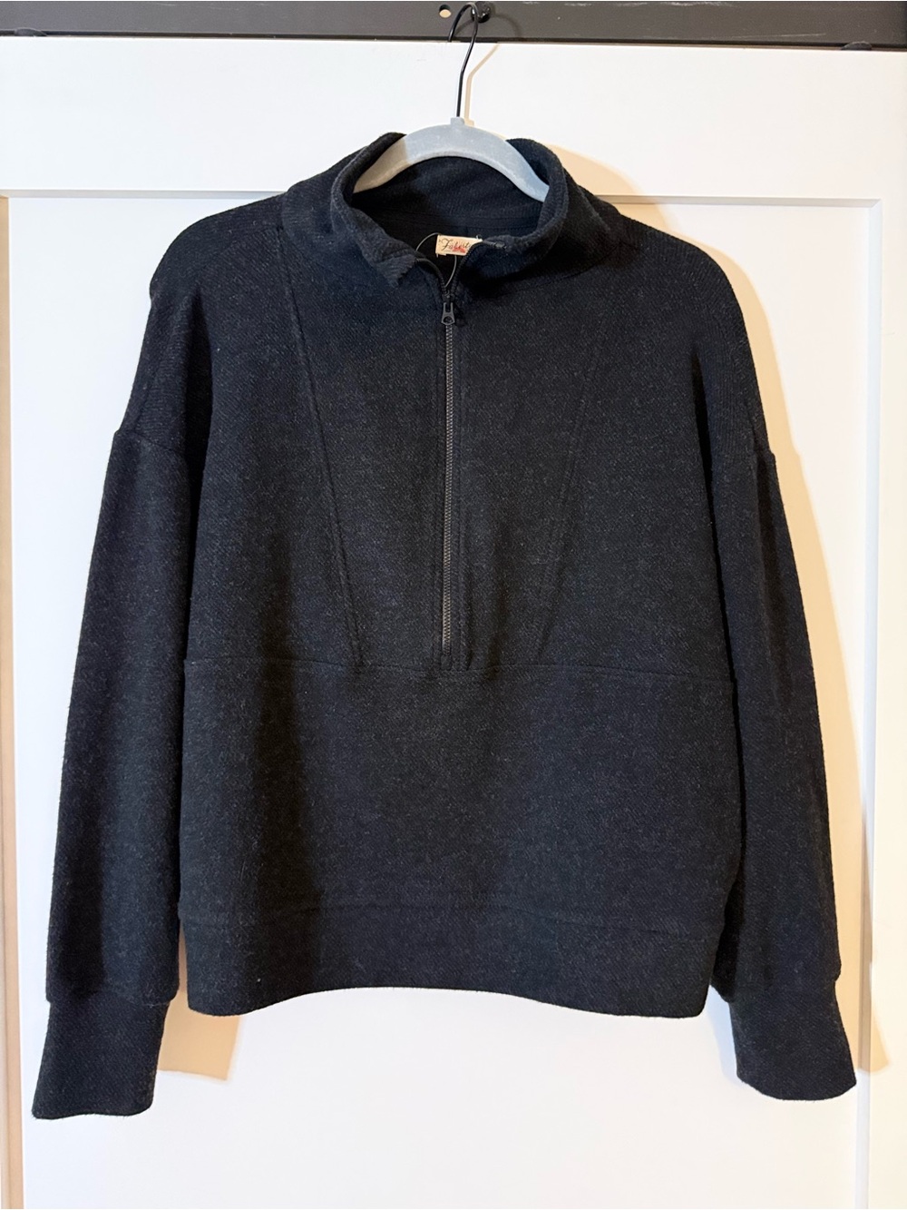 Faherty Black Half-Zip Knit Pullover, NWT